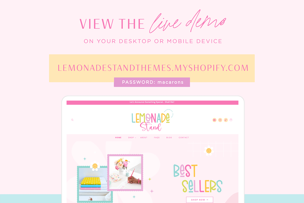 Bright Colorful Shopify Theme Retro, a Shopify Template by Macarons and Mimosas (Photo 9 of 10)
