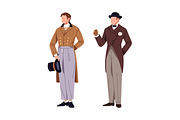 Retro, vintage British gentlemen set, a Person Illustration by PaperTrident (Thumbnail 2 of 5)