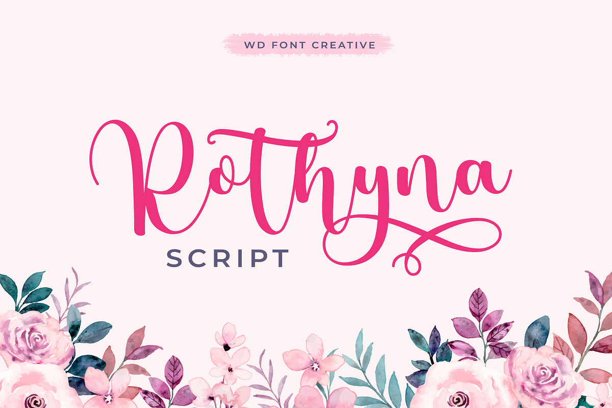 Rothyna Script | Modern Wedding Font, a Script Font by WDfont (Photo 1 of 8)
