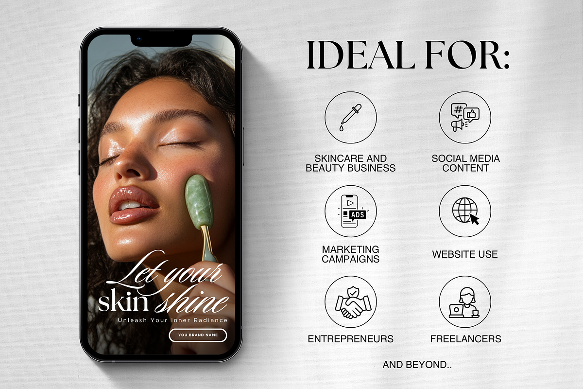 Skincare Instagram Canva Templates, a Social Media Template by DesignsbyMariaStudio (Photo 7 of 10)