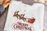Merry Christmas Santa Reindeer PNG, an Object Illustration by DreamCafeArt (Thumbnail 6 of 6)