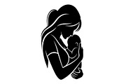 50 Mother and Baby Silhouette Bundle, an Illustration by Creativeshirt (Thumbnail 6 of 48)