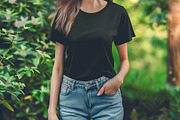 Black Gildan T-shirt Mockup, a Shirt Mockup by VetalStock (Thumbnail 7 of 7)