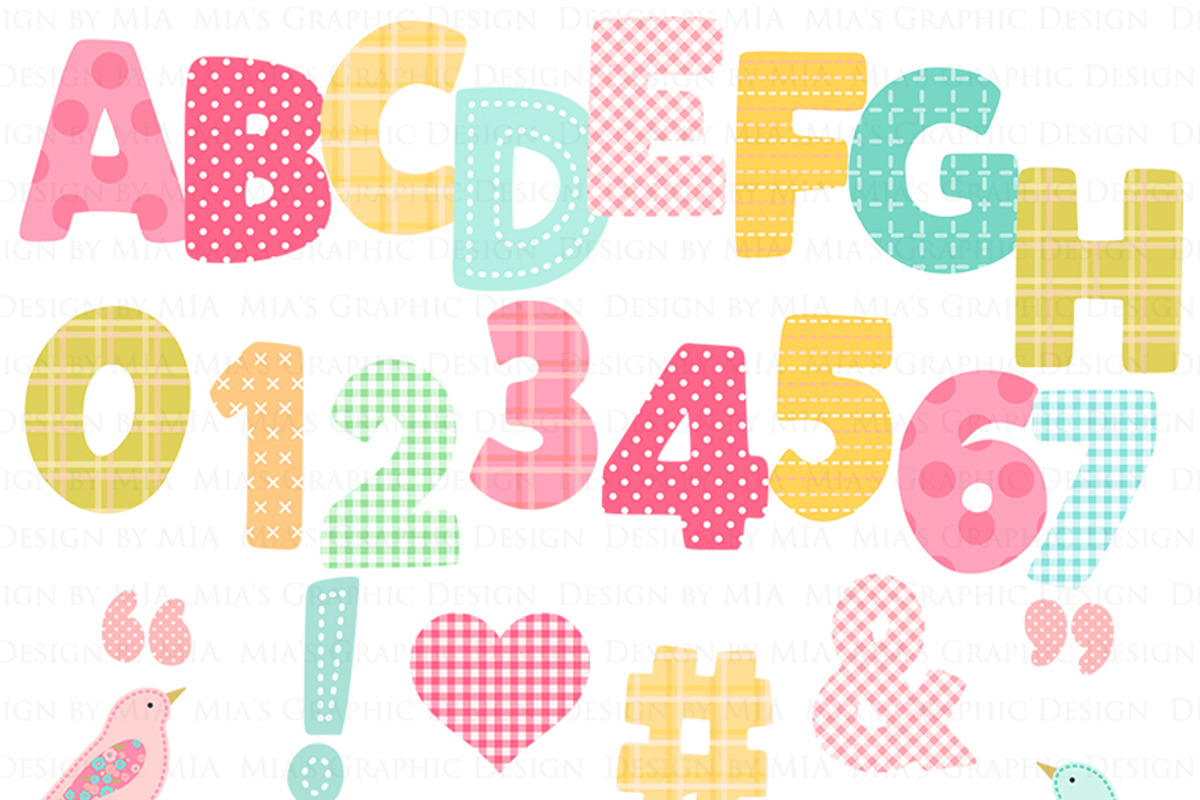Colorful Alphabet & Numbers, an Illustration by Mia's Graphic Design (Photo 4 of 8)