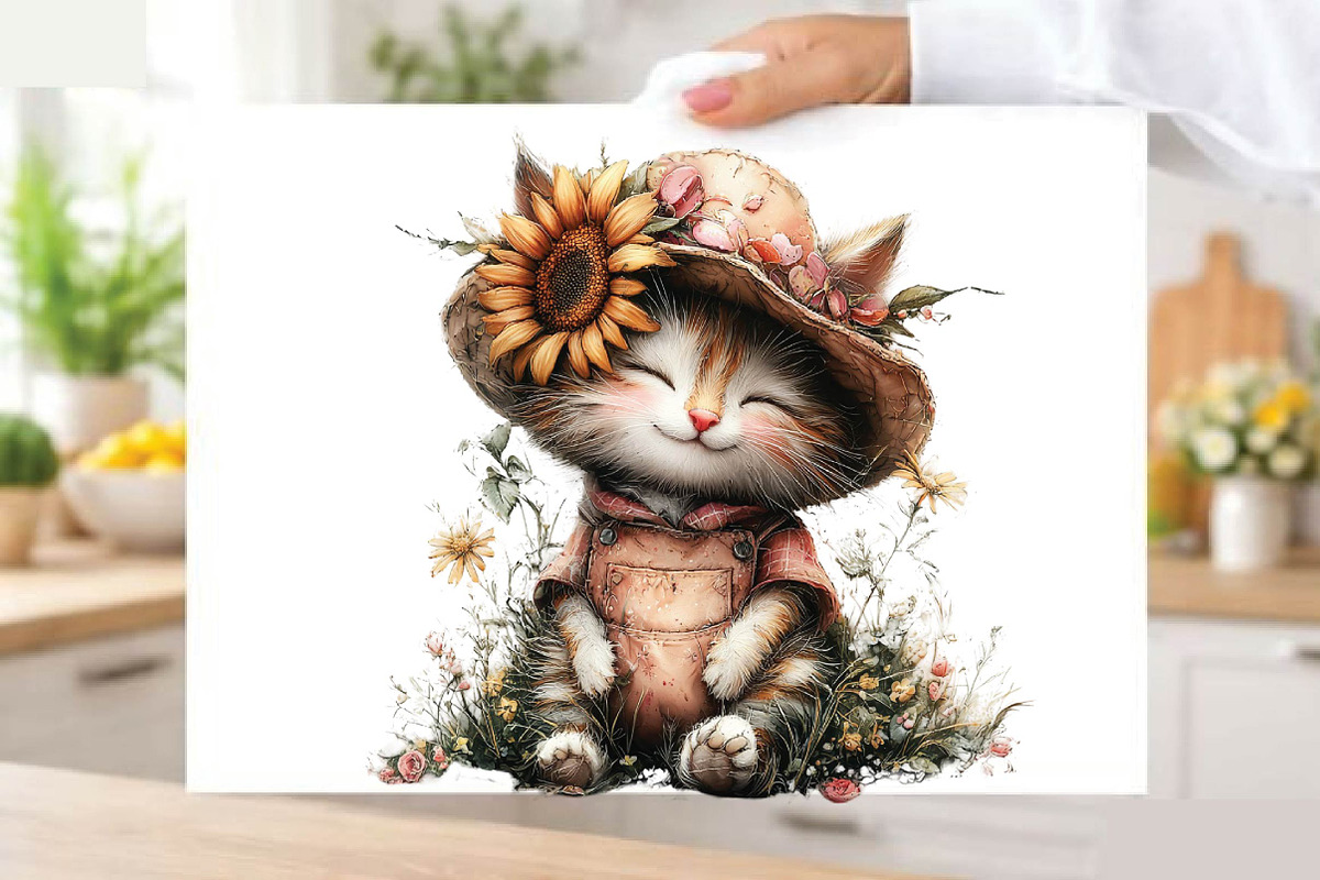 Whimsical Summer Cat Clipart Bundle, an Illustration by SVGArt (Photo 7 of 9)