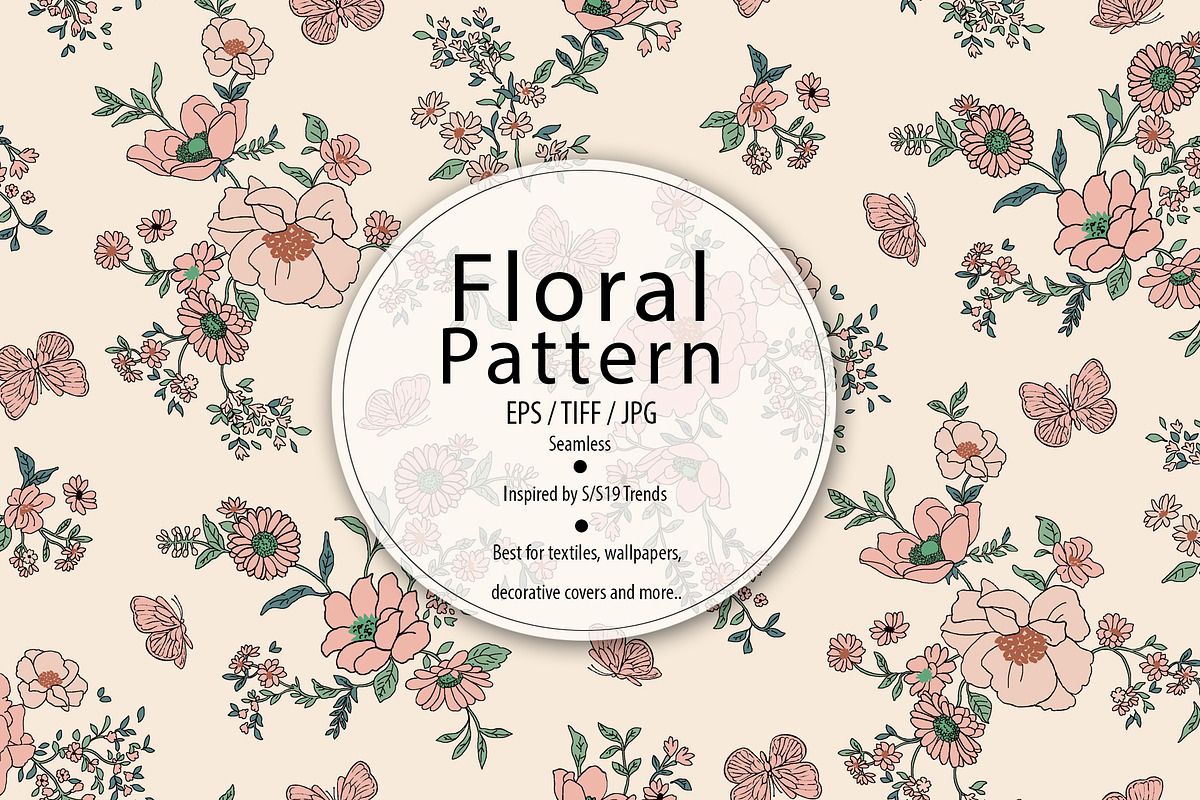 Seamless Vintage Romantic Pattern, a Pattern Graphic by IndiPixi
