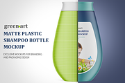 Plastic Shampoo Bottle Mockup, a Packaging Mockup by Green Art (Thumbnail 1 of 4)