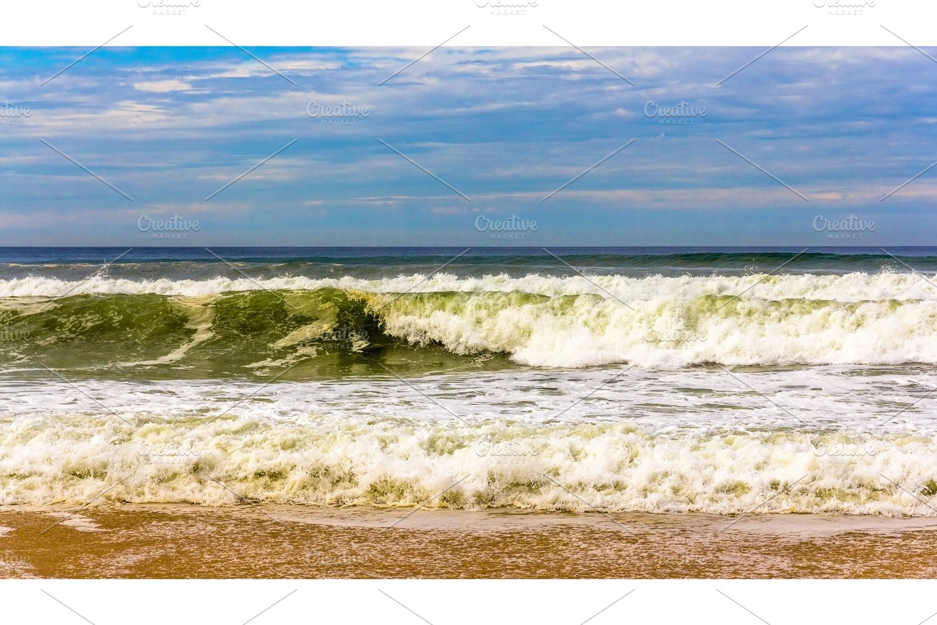 Waves on the Atlantic Ocean near Seignosse - France, Aquitaine, a Nature Photo by Leonid Andronov