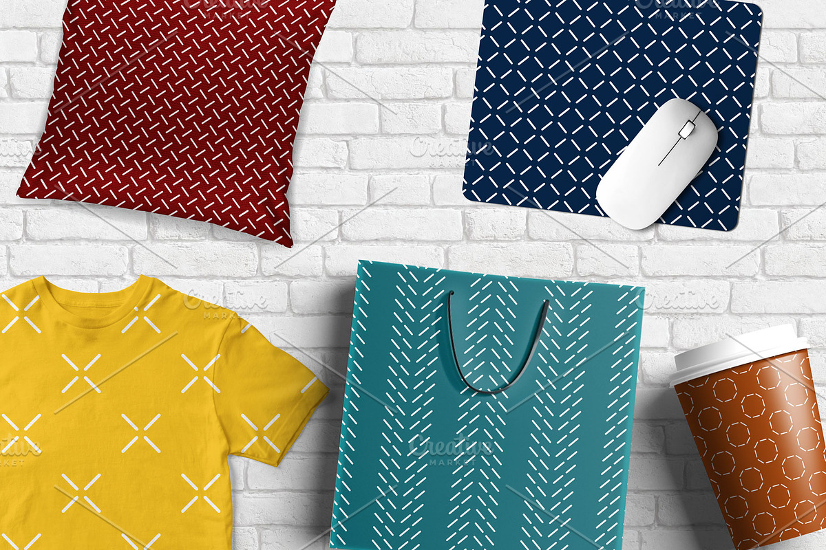 Bright minimal color fabric patterns, a Pattern Graphic by ExpressShop (Photo 2 of 4)