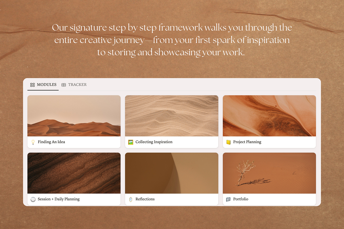 Notion Template For Creatives- Brown, a Templates & Theme by flowē (Photo 3 of 5)