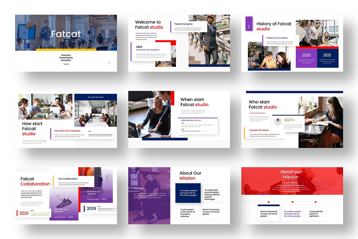 Fatcat - Business Google Slide, a Presentation Template by Dens Creative Studio (Photo 2 of 6)