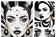 “Graphic Goddess Portraits” bundle, an Illustration by ETARA by Mea Hau (Thumbnail 1 of 6)