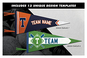 Screen-Printed Felt Pennant Creator, a Product Mockup by Chris Weibring (Thumbnail 8 of 13)