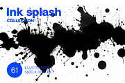 Black ink splash. 61 images, a Decorative Illustration by Handmadefont (Thumbnail 1 of 13)