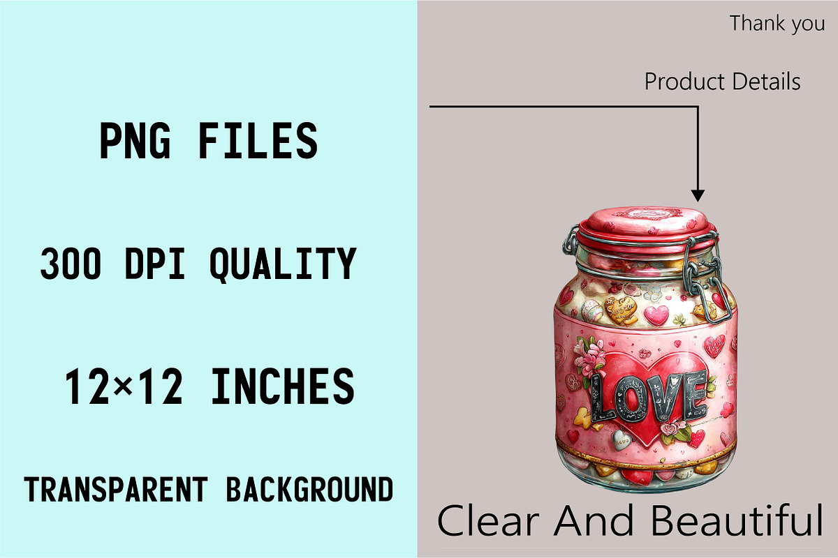 Valentine Clipart Cookie Jar, an Illustration by SVGArt (Photo 3 of 8)