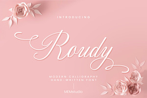 Roudy - Script font -