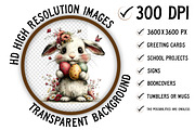 Whimsical Easter Bunny Clipart Png, an Illustration by Craft Nest (Thumbnail 2 of 11)