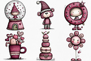 Whimsical Christmas Clipart Bundle, an Illustration by Canvas Craft (Thumbnail 4 of 7)