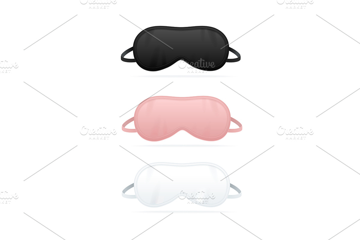 Sleep Mask Empty Template Mockup Set, an Object Graphic by Vector and Templates