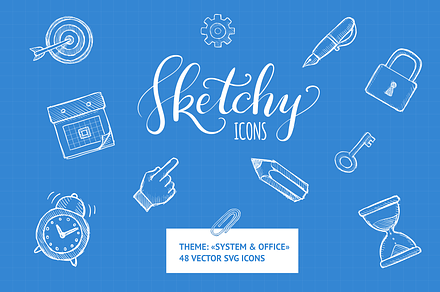 Sketchy Icons: Office&System
