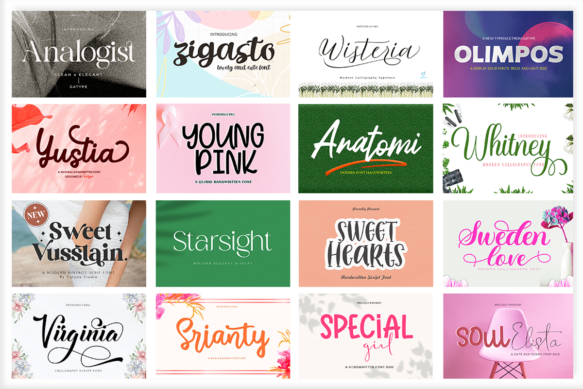 The Huge Font Bundle, a Script Font by Gatype (Photo 10 of 11)
