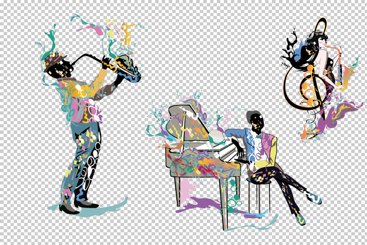 Abstract colorful musicians., a Person Illustration by Laifalight (Photo 2 of 7)