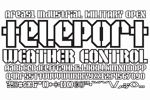 Area 51 - Industrial Stencil Fonts