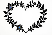 Romantic Floral Heart Clipart Set, an Illustration by Creativeshirt (Thumbnail 3 of 9)