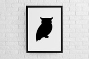 Owl Silhouette SVG, an Animal Illustration by newminddesign (Thumbnail 2 of 3)