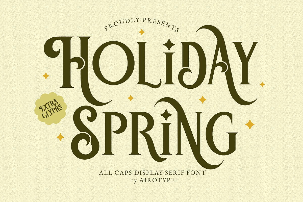 Holiday Spring - Display Serif Font, a Serif Font by Airotype (Photo 1 of 12)