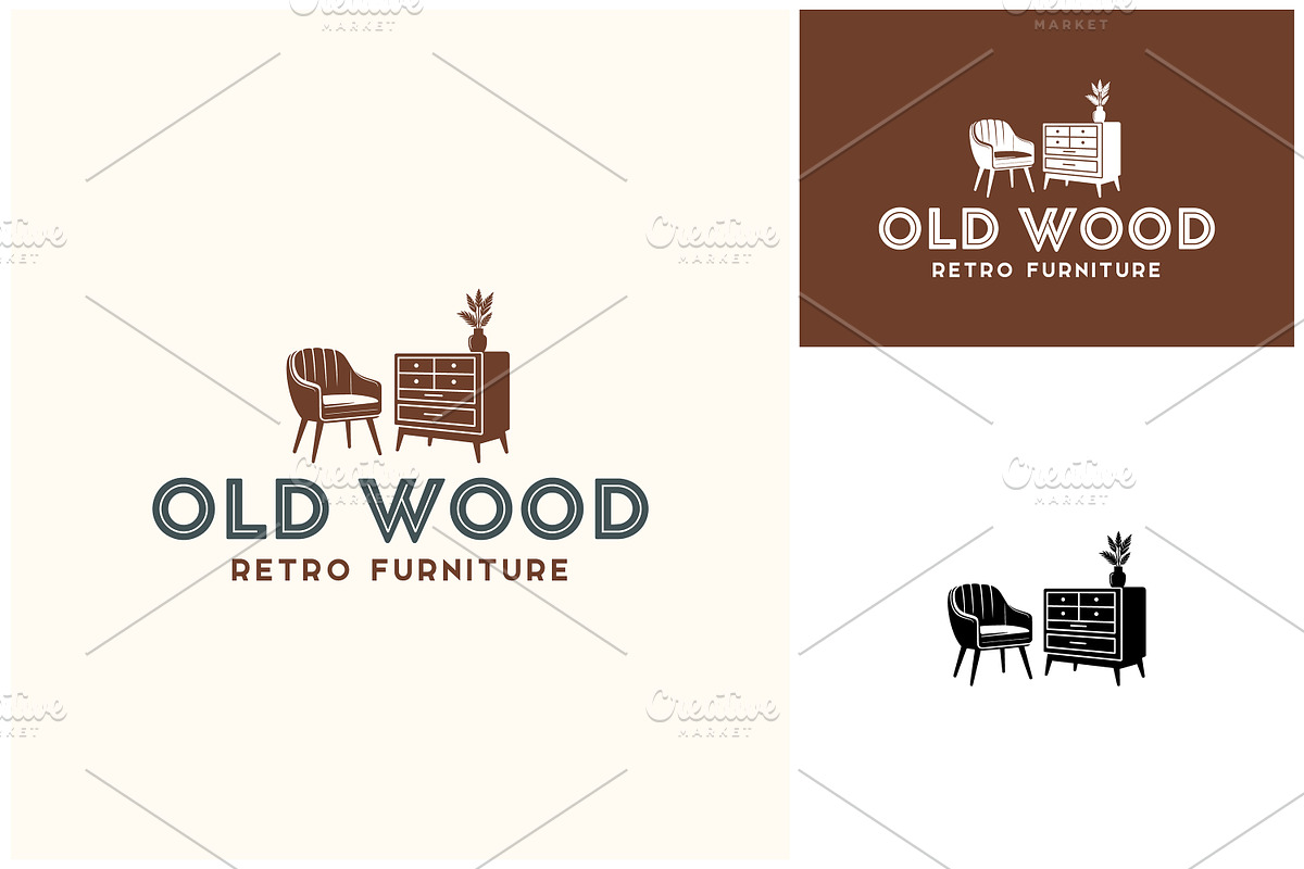 Classic Chair Cabinet Furniture Logo, a Branding & Logo Template by Enola99d