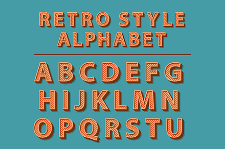 Retro style alphabet