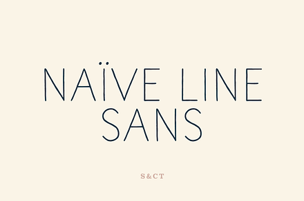 Naive Line Sans Font Collection
