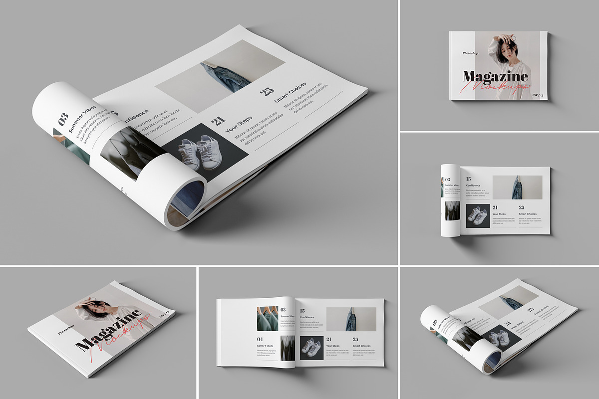 Landscape Magazine / Book Mockups, a Print Template by artimasa (Photo 1 of 6)