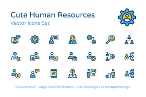 75 Human Resources Vector Icons