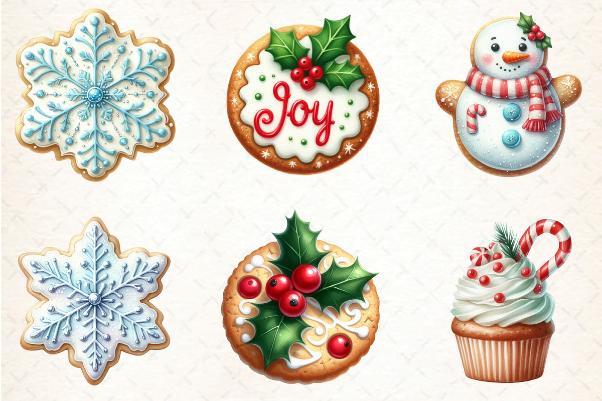 Christmas Cookies and Cupcakes Clipa, an Illustration by DreamCafeArt (Photo 6 of 8)