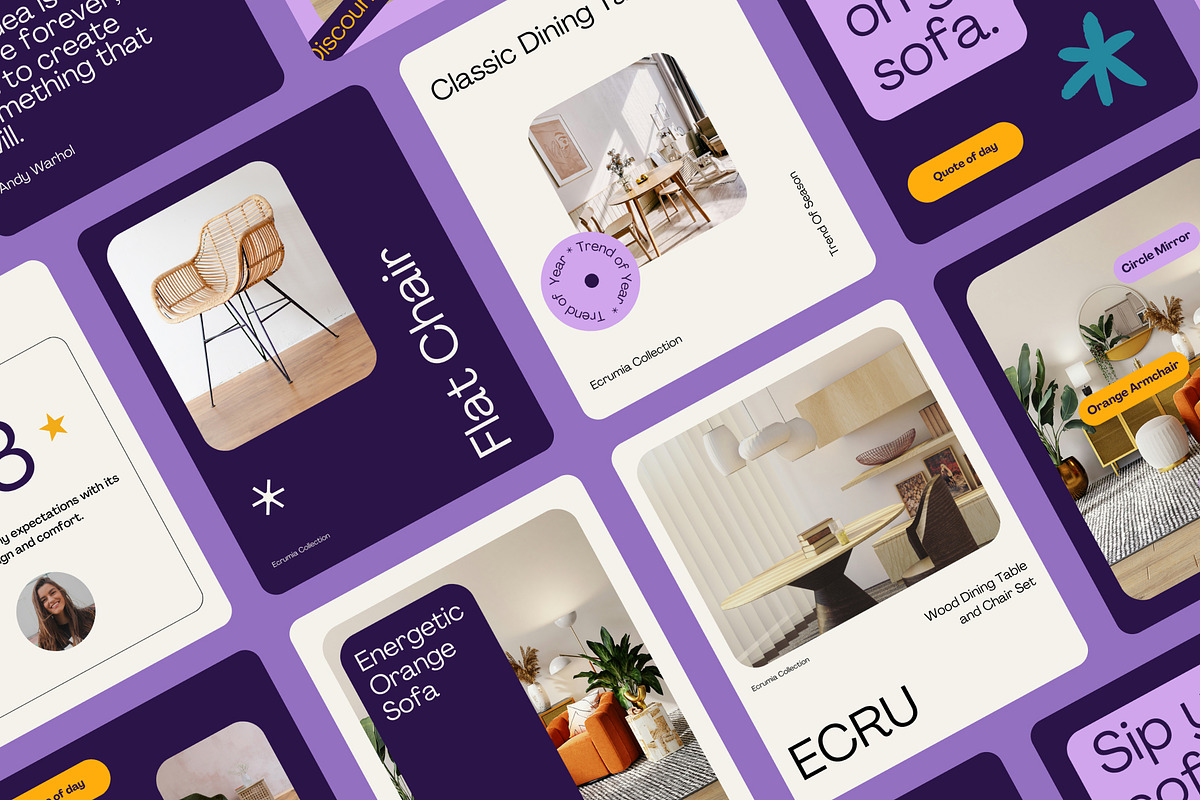 Furniture & Interior Post Bundle, a Social Media Template by Wolf Theory Studio (Photo 1 of 12)