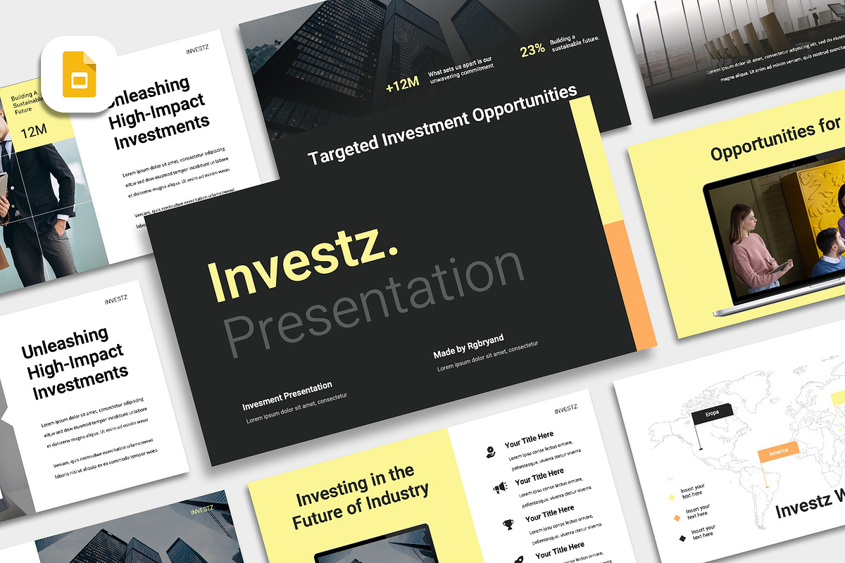 INVEST - Investment Google Slides, a Presentation Template by rgbryand (Photo 1 of 5)