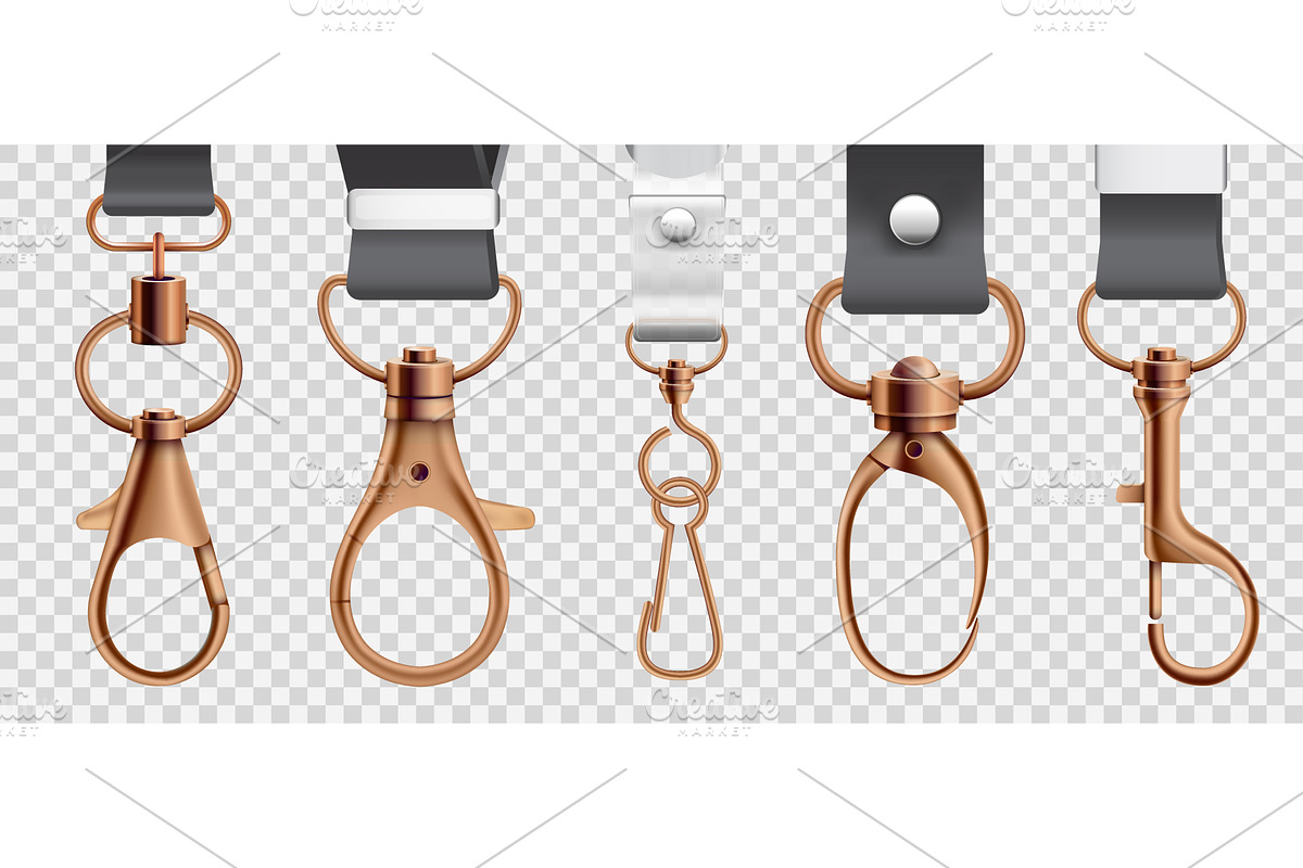 Set of copper swivel lobster clasps, an Object Illustration by Yayasya (Photo 1 of 3)