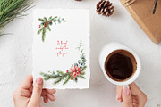Christmas time 3. Watercolor clipart, an Illustration by Elena Medvedeva (Thumbnail 4 of 10)