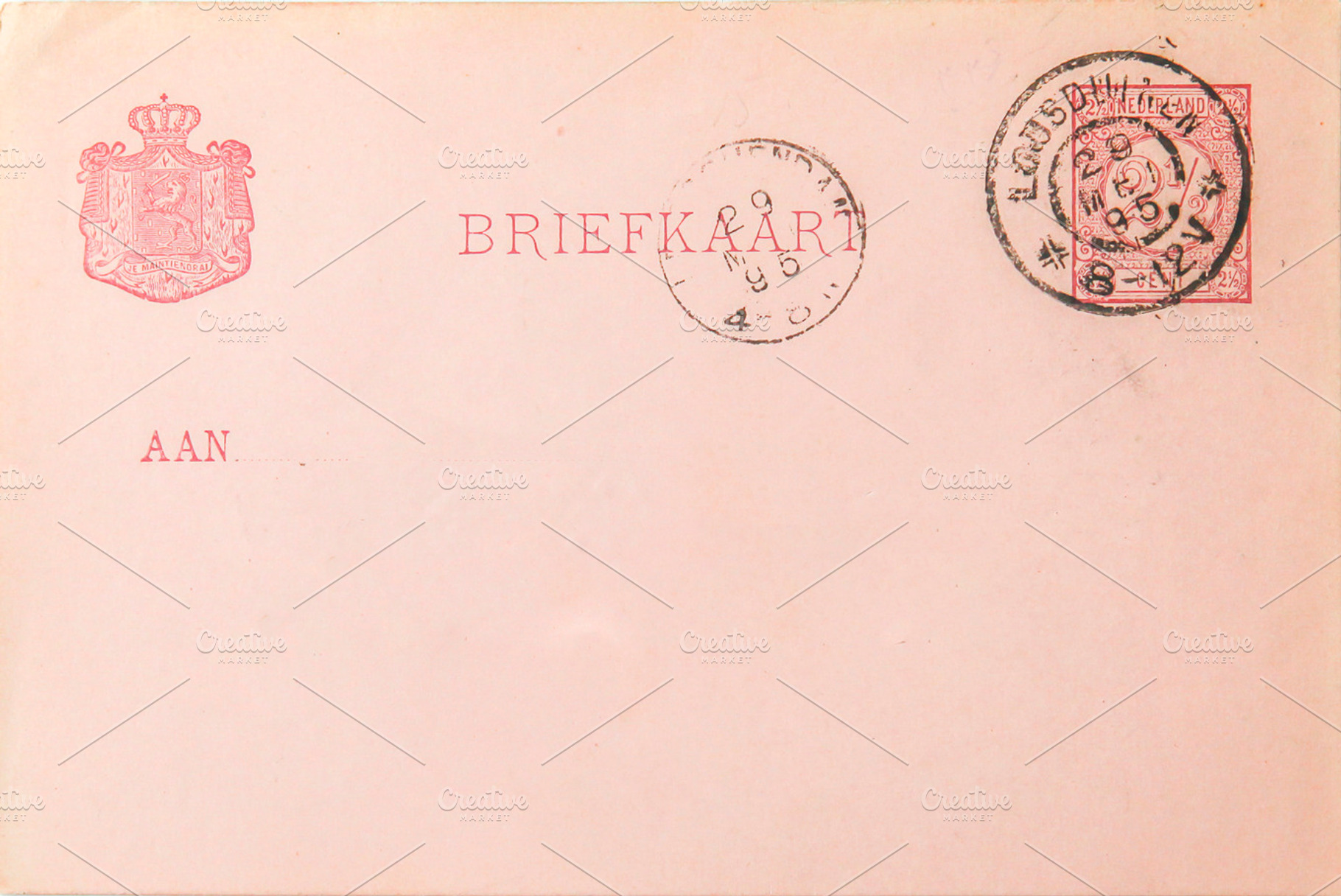 Vintage postcard postmarked 1895