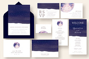 Dreamy Moon and Star Wedding Suite, an Invitation Template by Knotted Design (Thumbnail 1 of 6)