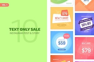 Text Only Sale Instagram - Vol. 1