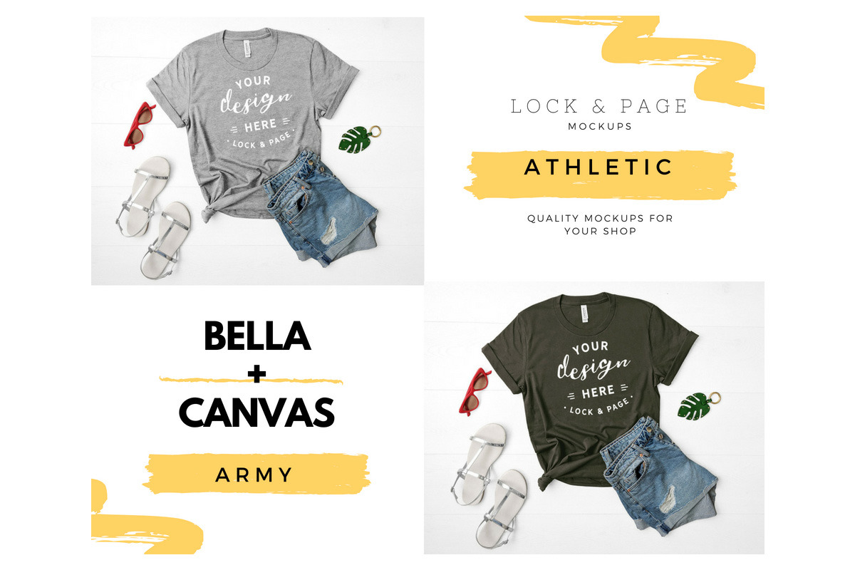 Bella Canvas 3001 Mega Bundle Mockup, a Shirt Mockup by lock and page (Photo 27 of 84)