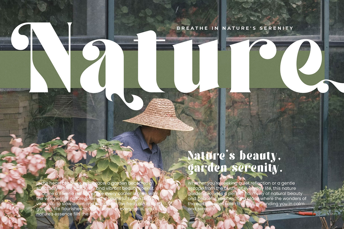 Forest Sunrise Bold Display Serif, a Serif Font by timelesstype.co (Photo 14 of 20)