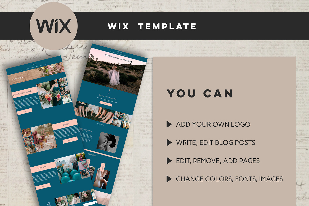 Wix Photography Website Template, a Wix Template by Design House (Photo 7 of 10)