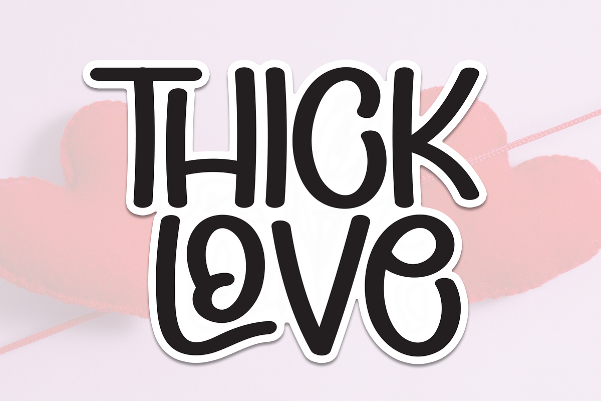 Thick Love | Script Font, a Script Font by Scratchones (Photo 1 of 9)
