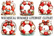 Whimsical Summer Lifebuoy Clipart, an Illustration by OK Design (Thumbnail 2 of 6)