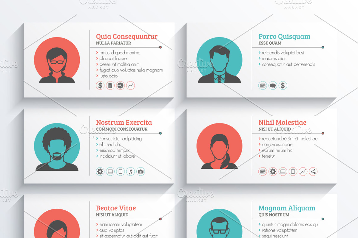 Team Profile Business Cards Template, a Product Mockup by vekstok (Photo 2 of 2)