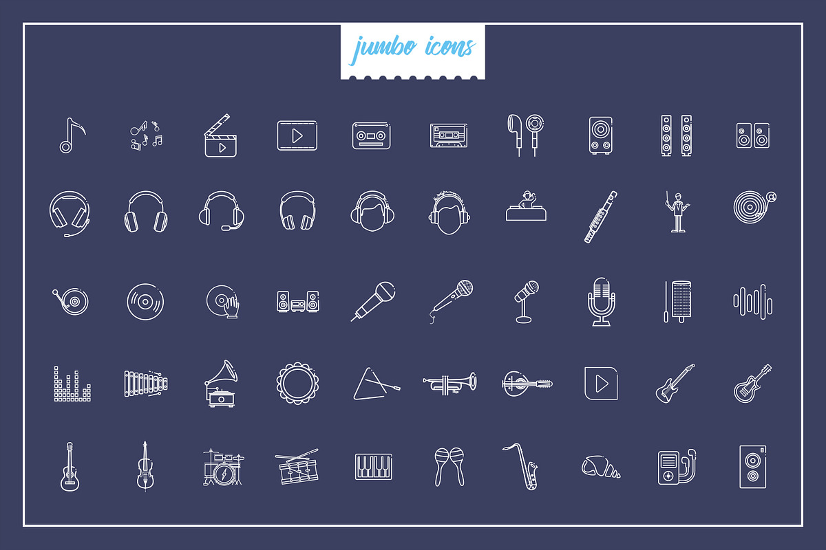 Music Line Icons V2, an Outline Icon by Jumbo Icons (Photo 4 of 5)